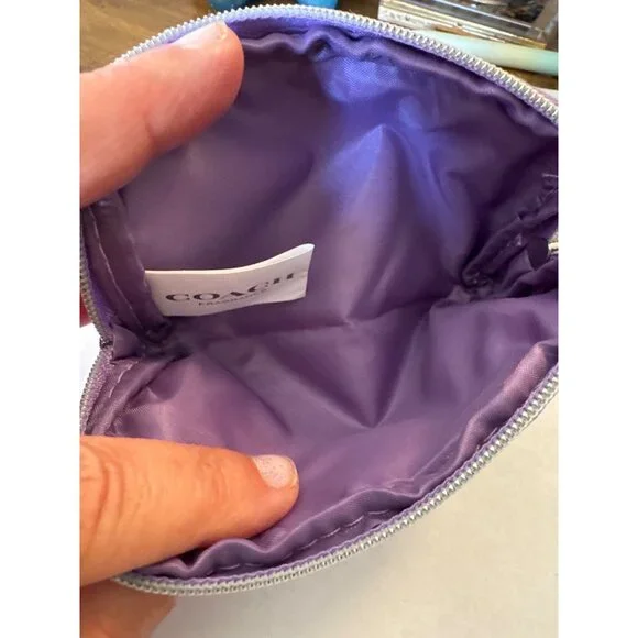 Coach Purple Glitter Pouch EUC - Picture 3 of 3